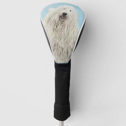 Komondor schilderen - Kute Original Dog Art Golfheadcover (Voorkant)