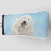 Komondor schilderen - Kute Original Dog Art Golfheadcover (Voorkant)