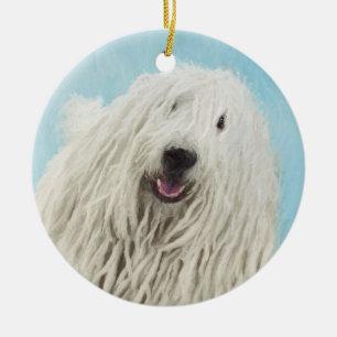 Komondor schilderen - Kute Original Dog Art Keramisch Ornament