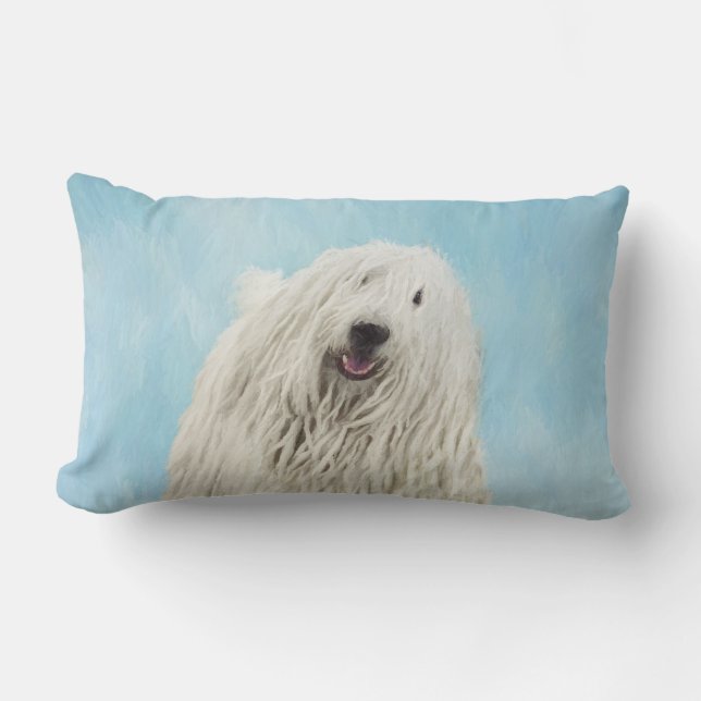 Komondor schilderen - Kute Original Dog Art Kussen (Voorkant)