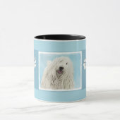 Komondor schilderen - Kute Original Dog Art Mok (Midden)
