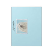 Komondor schilderen - Kute Original Dog Art Notitieblok (Linkerzijde)