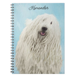 Komondor schilderen - Kute Original Dog Art Notitieboek
