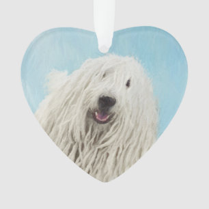 Komondor schilderen - Kute Original Dog Art Ornament