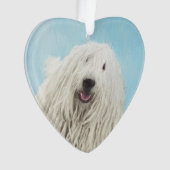 Komondor schilderen - Kute Original Dog Art Ornament (voorkant)
