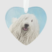Komondor schilderen - Kute Original Dog Art Ornament (achterkant)