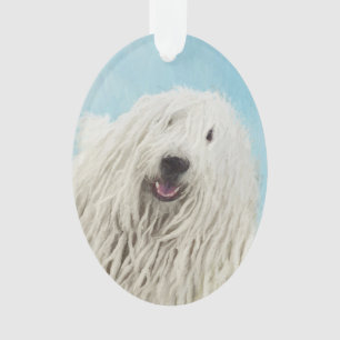 Komondor schilderen - Kute Original Dog Art Ornament