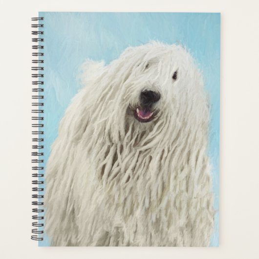 Komondor schilderen - Kute Original Dog Art Planner (Voorkant)