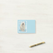 Komondor schilderen - Kute Original Dog Art Post-it® Notes (Op bureau)