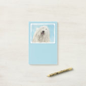 Komondor schilderen - Kute Original Dog Art Post-it® Notes (Op bureau)