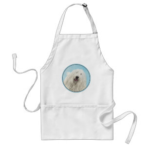 Komondor schilderen - Kute Original Dog Art Standaard Schort