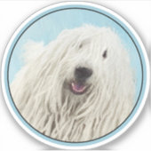 Komondor schilderen - Kute Original Dog Art Sticker (Voorkant)
