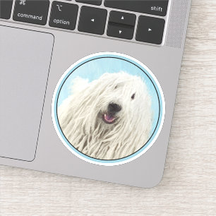 Komondor schilderen - Kute Original Dog Art Sticker