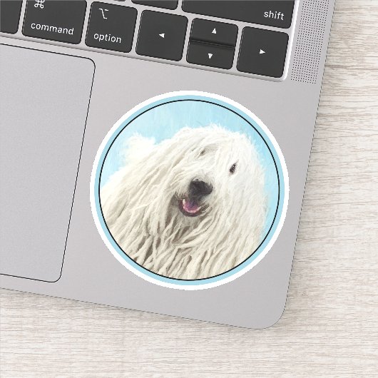 Komondor schilderen - Kute Original Dog Art Sticker (Detail)