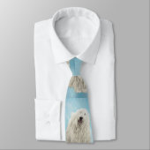 Komondor schilderen - Kute Original Dog Art Stropdas (Gebonden)
