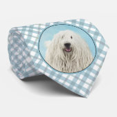 Komondor schilderen - Kute Original Dog Art Stropdas (Opgerold)