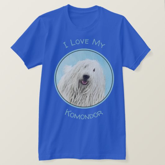 Komondor schilderen - Kute Original Dog Art T-shirt (Design voorkant)