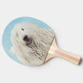 Komondor schilderen - Kute Original Dog Art Tafeltennisbatje (Zijkant)