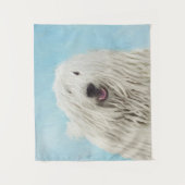 Komondor schilderen - Kute Original Dog Art Wandkleed (Voorkant)