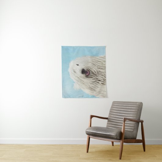Komondor schilderen - Kute Original Dog Art Wandkleed (In situ)
