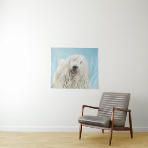 Komondor schilderen - Kute Original Dog Art Wandkleed