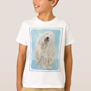 Komondor Schilderij - Cute Originele Honden Kunst T-shirt