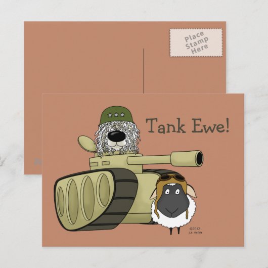 Komondor - Tank Ewe Briefkaart (Voorkant / Achterkant)