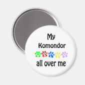 Komondor wandelingen ontwerp magneet (Voorkant / Achterkant)