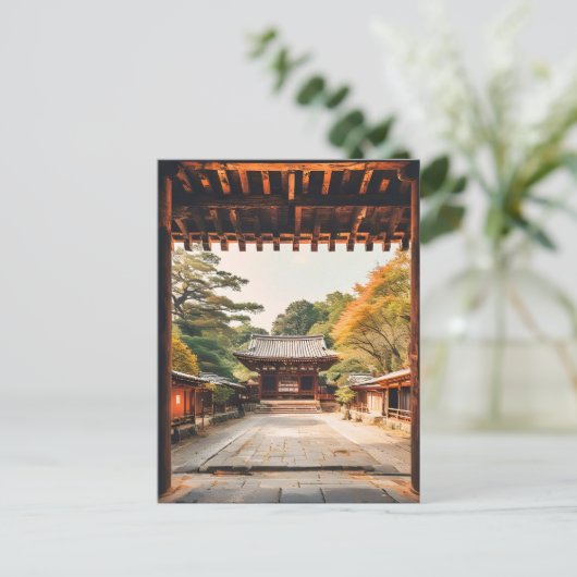 Komorebi - De Zonovergoten Tempel Briefkaart (Staand voorkant)