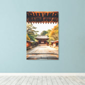 Komorebi - De Zonovergoten Tempel Canvas Afdruk (Insitu (Houten vloer))
