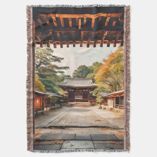 Komorebi - De Zonovergoten Tempel Deken (Voorkant Verticaal)