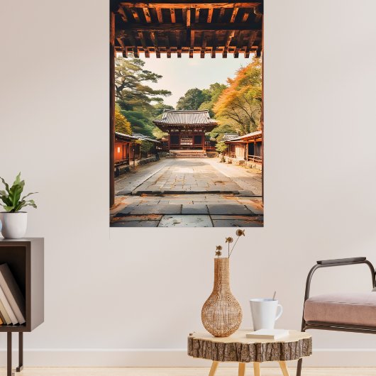Komorebi - De Zonovergoten Tempel Poster (Woonkamer 3)