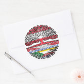 Komoren Komoren KomÖsterreichisch Österreich Baum Ronde Sticker (Envelop)