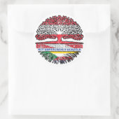 Komoren Komoren KomÖsterreichisch Österreich Baum Ronde Sticker (Tas)