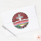Komoren Komoren KomSchweizer Schweiz Baum Wurzel Ronde Sticker (Envelop)