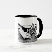 Komorner Tumbler Pigeon Quartet Mok (Voorkant rechts)