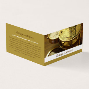  kompas, Antiek dealer, winkel gedetailleerd Visitekaartje