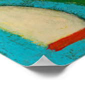 Kompas bij nacht Poster Wall Art (Hoek)