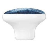  kompas | Blue Grunge Nautical Zee Chart Keramische Knop (Zijkant)