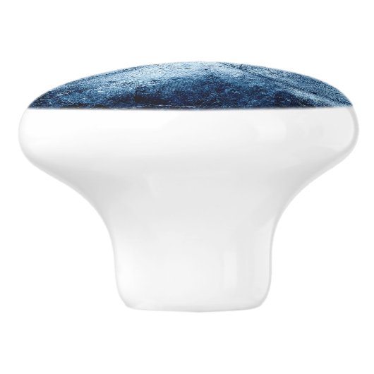  kompas | Blue Grunge Nautical Zee Chart Keramische Knop (Zijkant)