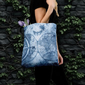kompas | Blue Grunge Nautical Zee Chart Tote Bag