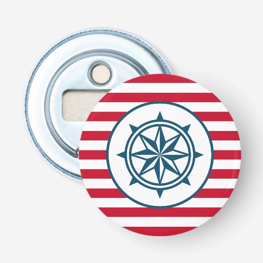 Kompas Button Flesopener (Voorkant)