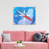 Kompas Canvas Afdruk (Insitu (Woonkamer))