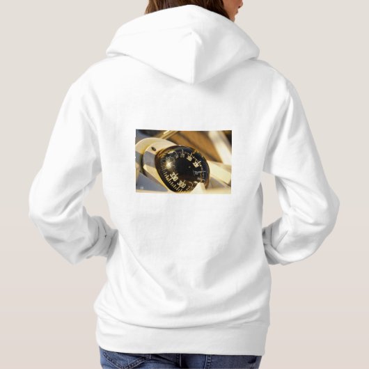 Kompas dat de richting geeft aan een avontuur.  hoodie (Achterkant)