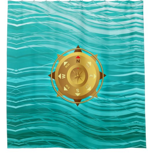 Kompas Douchegordijn (Voorkant)