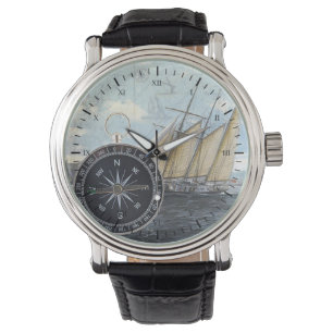 kompas en scheepsbewaking horloge