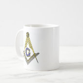Kompas en vierkant koffiemok (Voorkant links)
