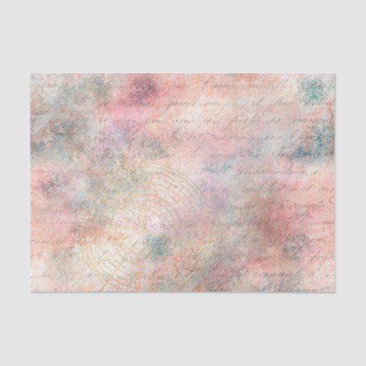 kompas ephemera decoupage tissue papier (Voorkant)