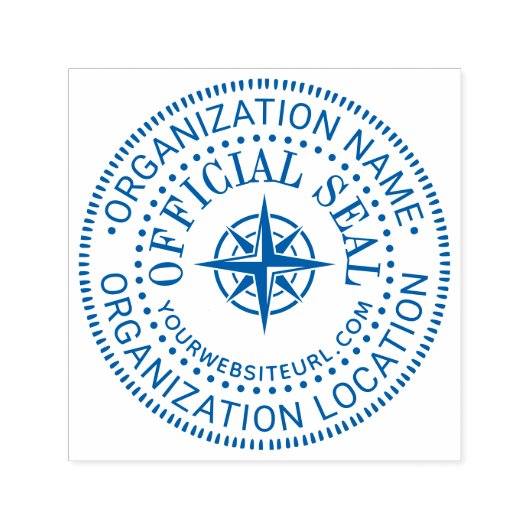 Kompas Generiek Aangepast Officiële Zegel Naam Loc Zelfinktende Stempel (Design)