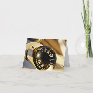 Kompas helpt navigeren en koer behouden. bedankkaart